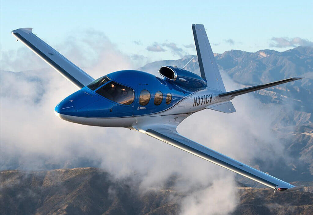 Cirrus Vision Jet in flight
